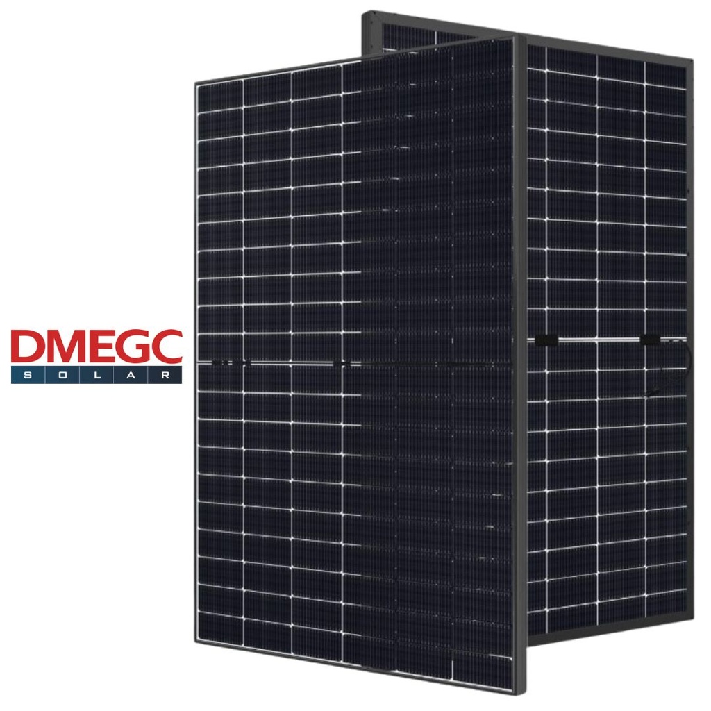 DMEGC Solar - DM500M10RT-B60HBT - 500 Wc - Biverre Bifacial Transparent - Cadre noir