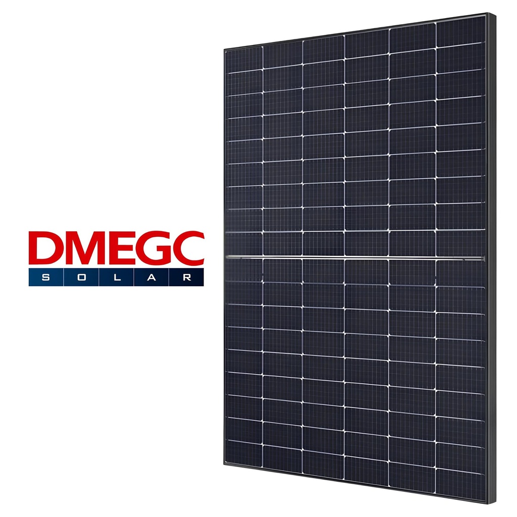 DMEGC Solar - DM440M10RT-B54HBT/PPE2-500 - mono - 440 Wc - Biverre Bifacial Transparent - cadre noir