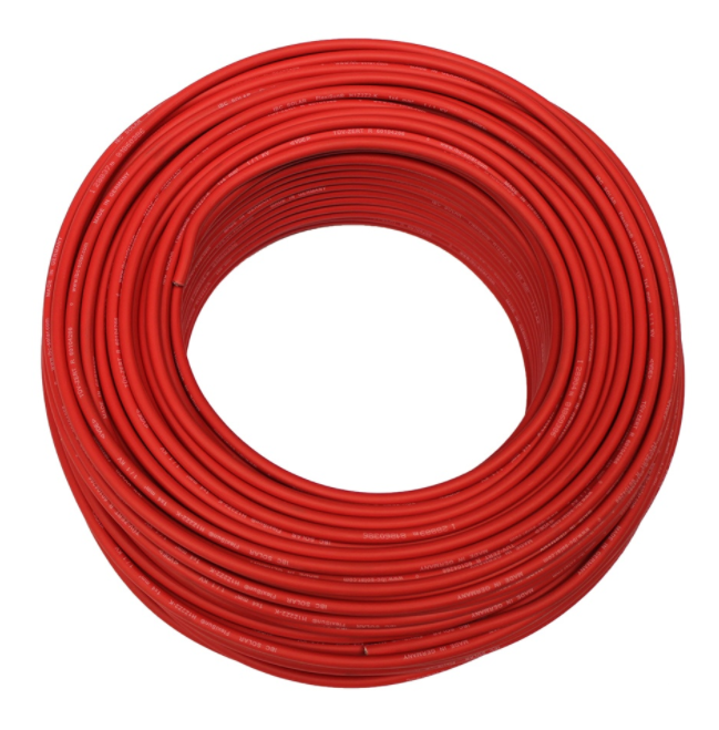 Miguelez - Câble solaire SOLFLEX H1Z2Z2-K 1x6mm2 ROUGE Couronne de 100m