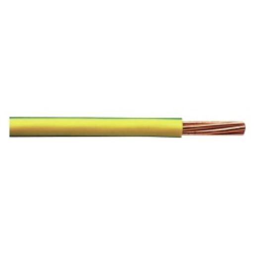 Câble de terre vert/jaune 6mm2 H07V-K - au mètre