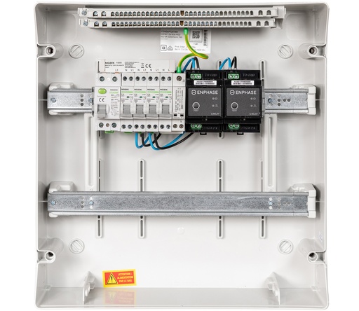 [4-015-017] MadENR - Coffret de protection AC 6kW - 2x20A - avec parafoudre, 2x Q-Relay, place passerelle - monophasé