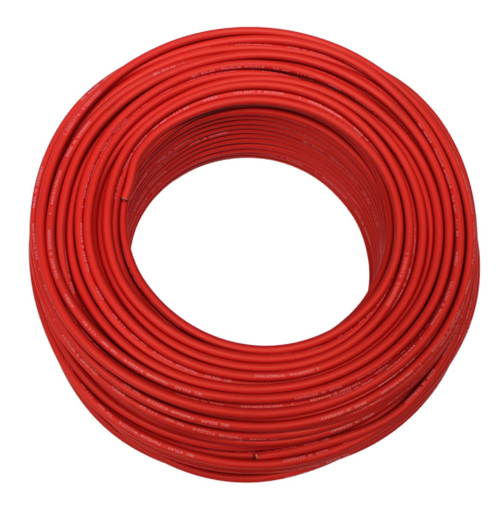 [4-085-004] Miguelez - Câble solaire SOLFLEX H1Z2Z2-K 1x6mm2 ROUGE Couronne de 100m